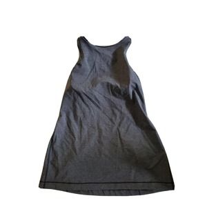 Lululemon Top Women's Size 6 Gray Tank Top Racerback Sports Bra w/ Pads
